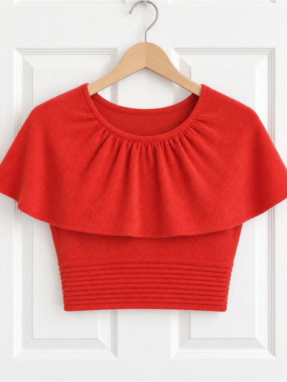 TWG 100% Cashmere Coral Cape Layered Sweater Top S Luxury Quiet Luxury